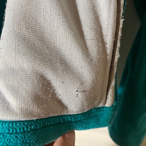 NORTH FACE turquoise fleece jacket size S - Picture 9 of 10